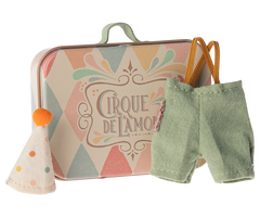 Maileg Clown clothes in suitcase, Little brother mouse | Maileg UK