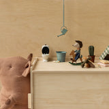 Cowboy mouse on rocking horse, Little brother