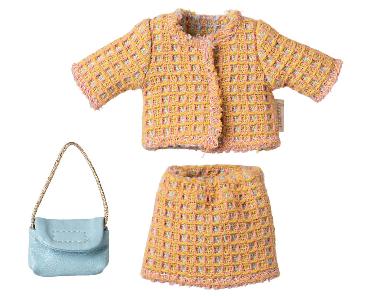 Suit and hand bag for mum mouse | maileg mouse clothes | maileg uk
