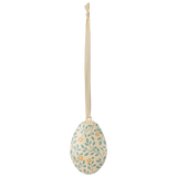 Metal ornament, Easter egg - Branches - Mint
