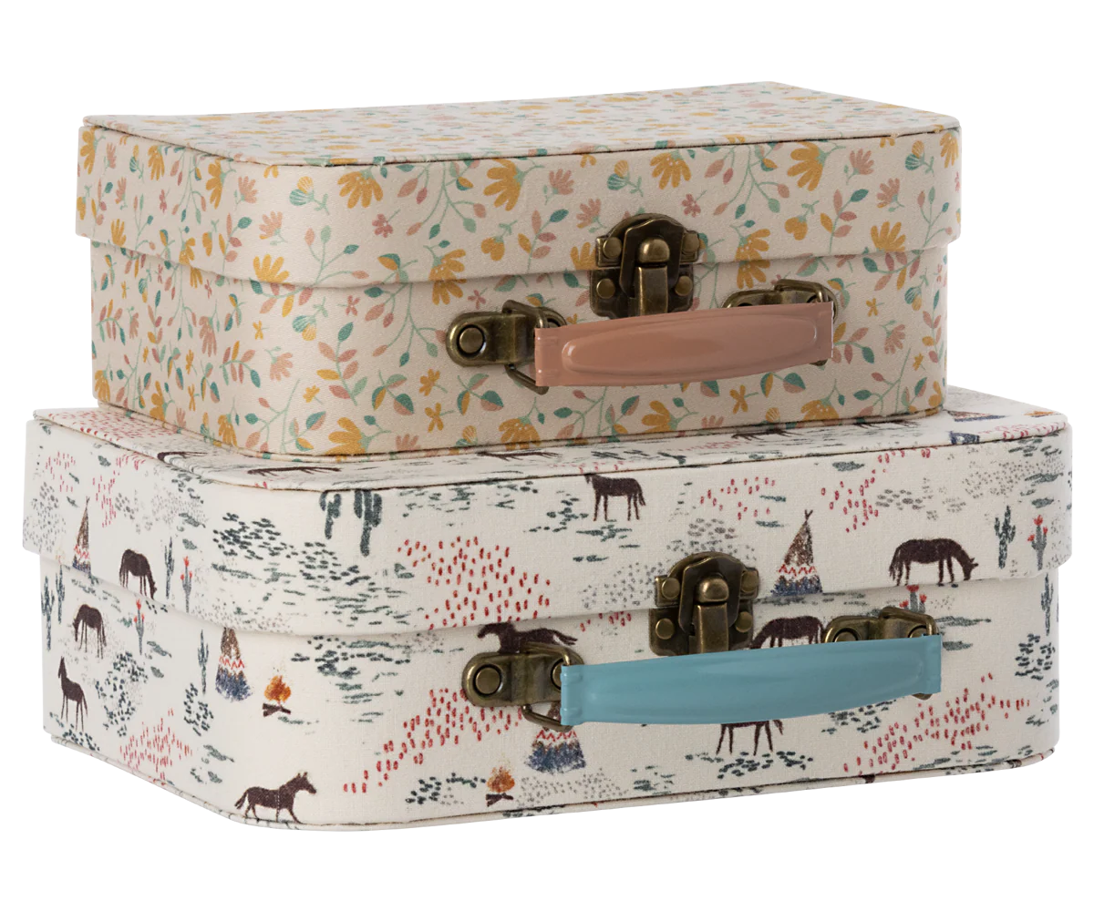 Suitcases with fabric, 2 pcs. Set