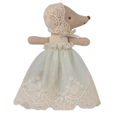 Baby mouse in gown - Mint