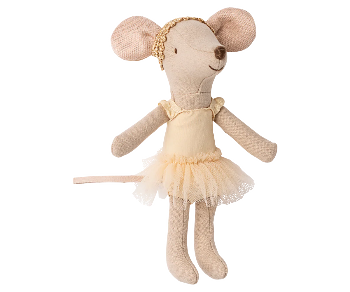 Stuffed mouse toy in a ballerina outfit on a white background | Maileg UK