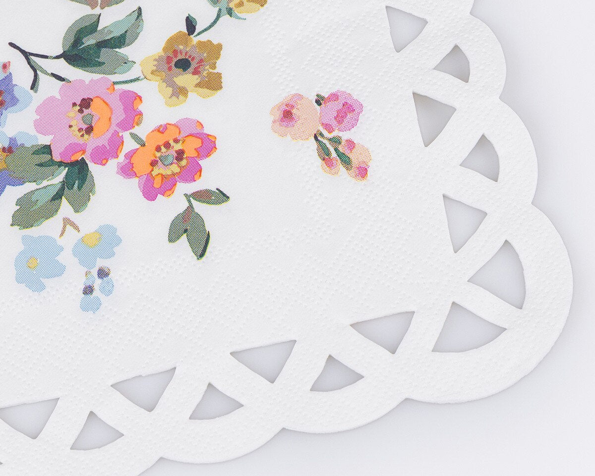 Basketweave Floral Large Napkins