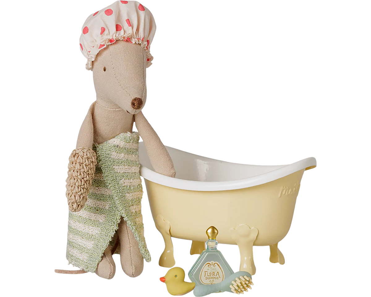 Bathtub set, Mouse - Yellow