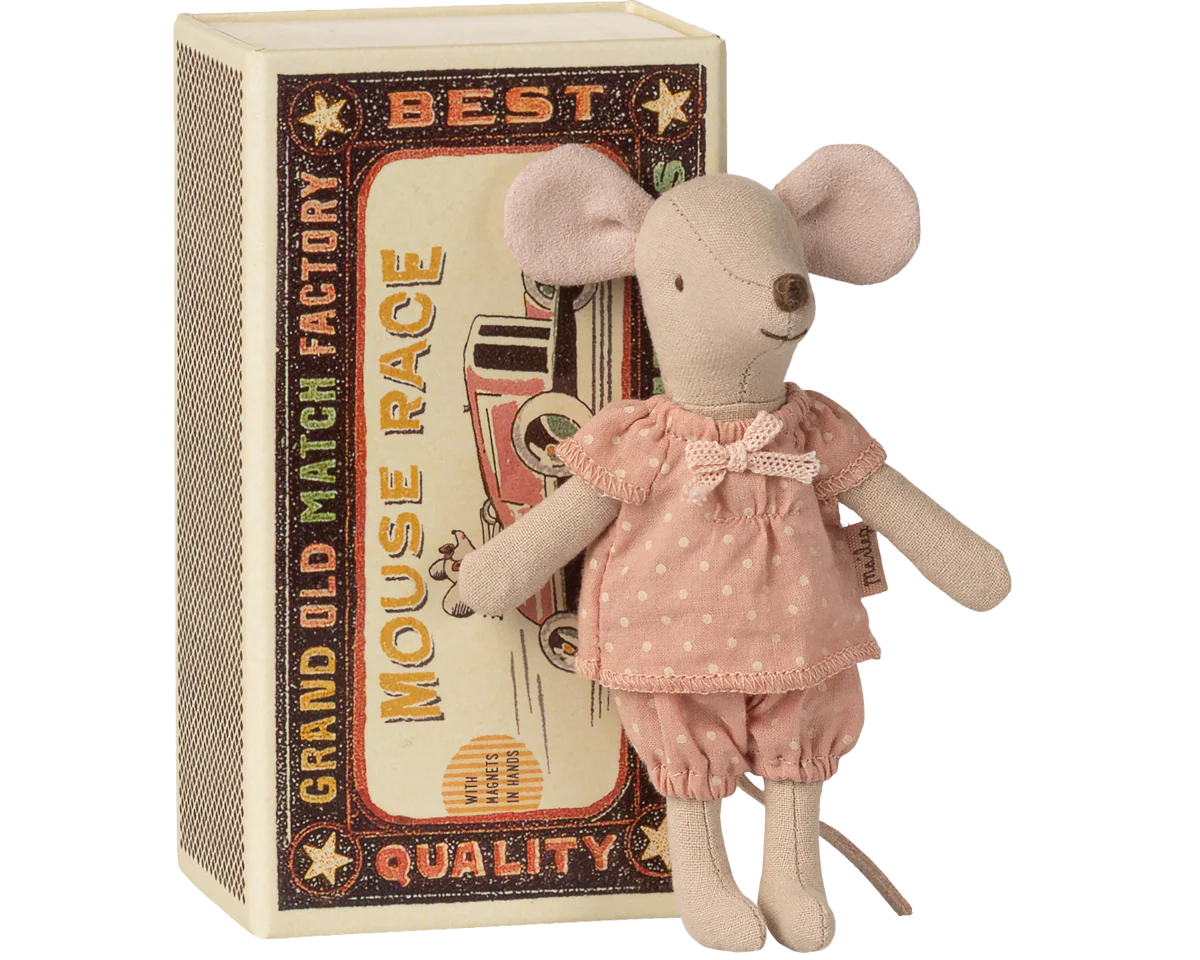 Big sister mouse in matchbox