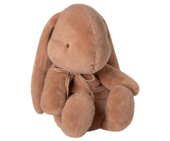 Brown plush bunny toy with a bow on a white background | Maileg UK