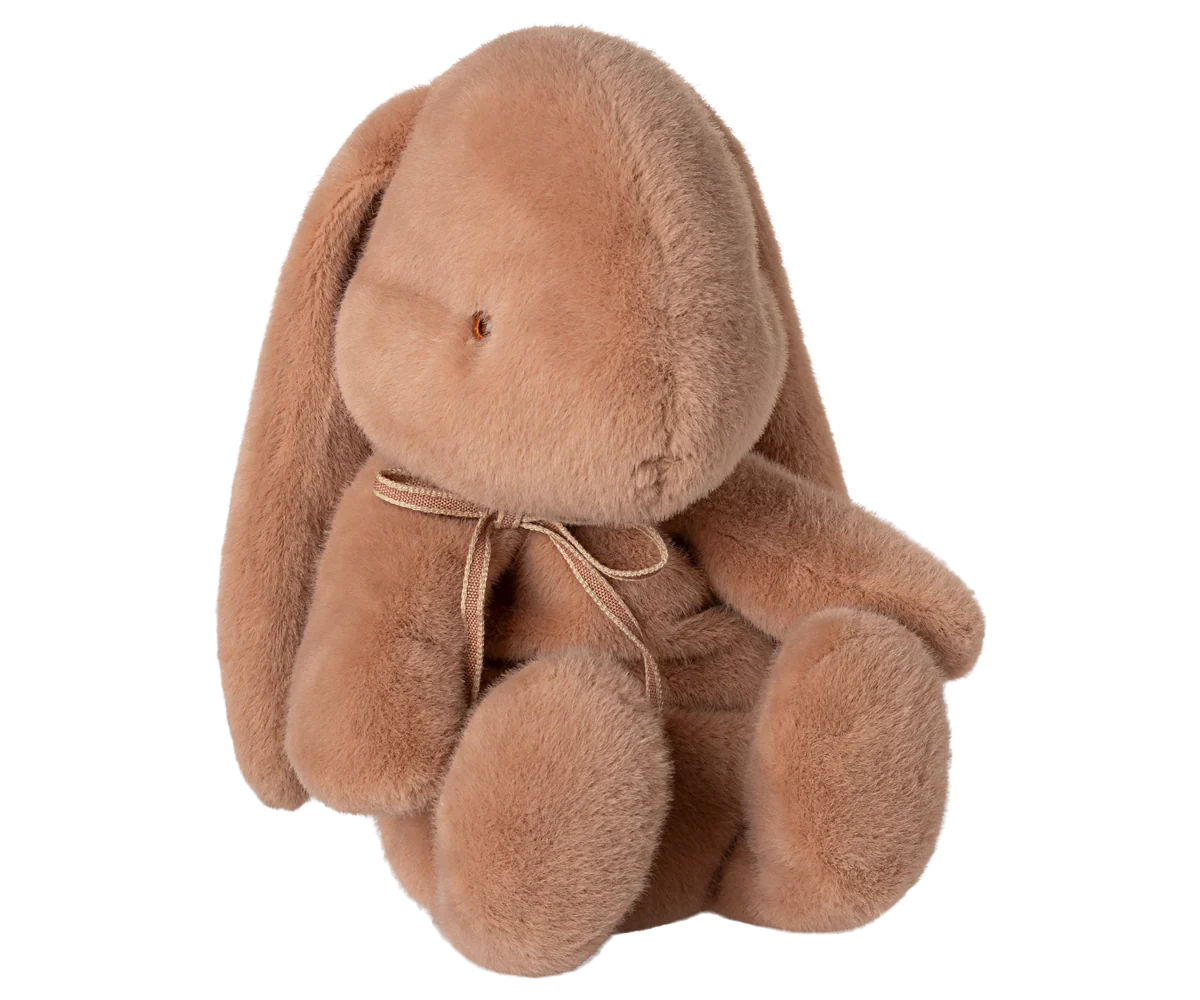 Brown plush bunny toy with a bow on a white background | Maileg UK