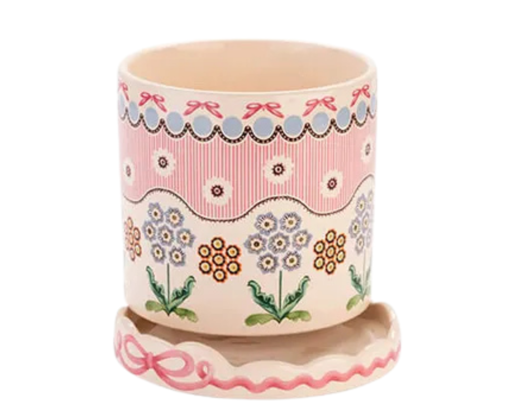 Cath Kidston Spitalfields Silk Plant pot with Tray