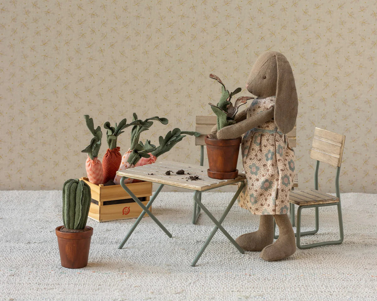 Flower pot with cactus, Miniature
