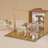 Ballet mice in dance studio, Little sister and brother