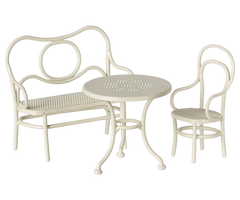 Maileg Café set, Mouse, Small - Off white | Maileg UK
