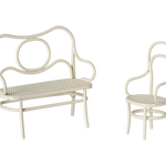 Maileg Café set, Mouse, Small - Off white | Maileg UK