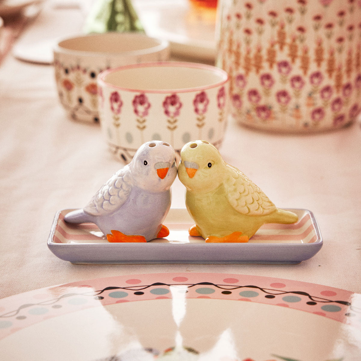 Cath Kidston Budgie Salt & Pepper Shaker Set