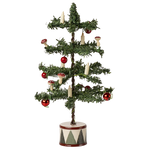 Decorative Christmas tree with red ornaments and candles on a white background | Maileg UK