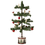 Decorative Christmas tree with red ornaments and candles on a white background | Maileg UK