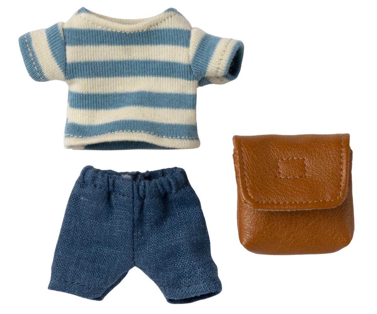 Clothes and bag, Big brother mouse - Brown