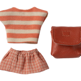 Clothes and bag, Big sister mouse - Coral