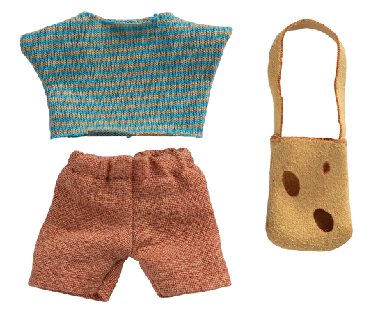 Clothes and bag, Little brother mouse