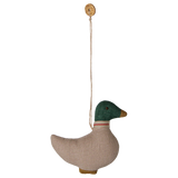 Fabric ornament, Duck - Green/Sand