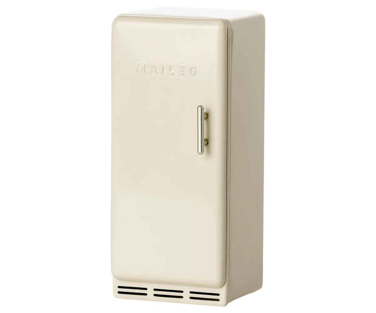 Vintage-style refrigerator with 'Frigidaire' branding on a white background | Maileg UK
