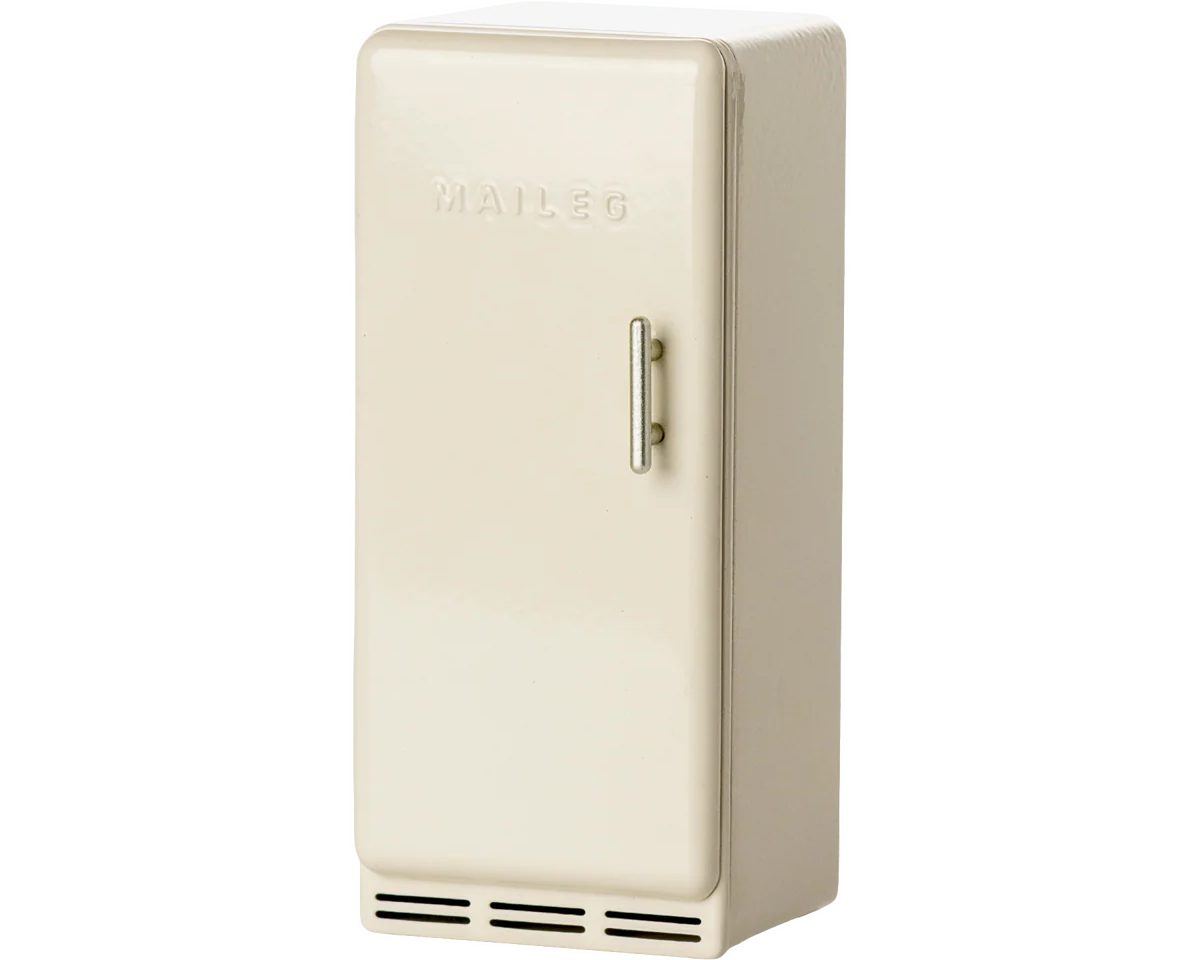 Vintage-style refrigerator with 'Frigidaire' branding on a white background | Maileg UK