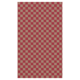 Maileg Gift Wrap featuring a classic checkerboard pattern in muted red and warm beige, shown flat against a solid white background.