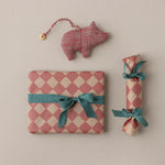 Maileg Gift Wrap in checkered pattern - perfect for christmas