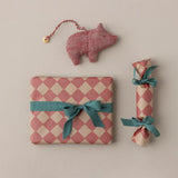 Maileg Gift Wrap in checkered pattern - perfect for christmas