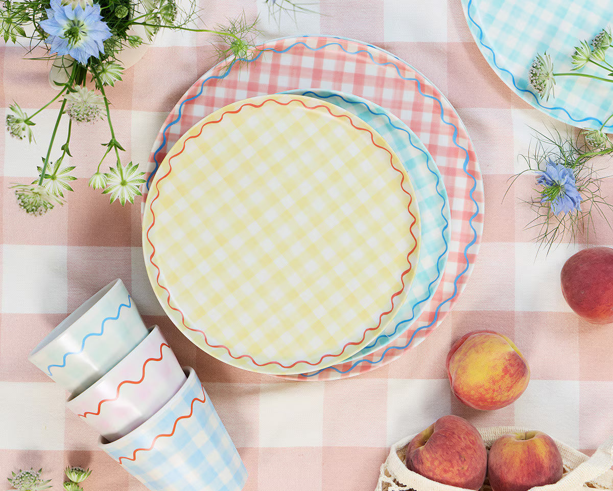 Gingham Reusable Cups