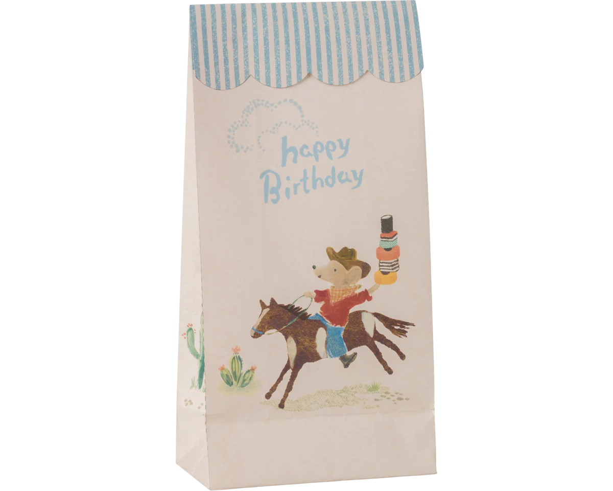 Goodie bag - Happy birthday - Cowboy, 12 pcs.