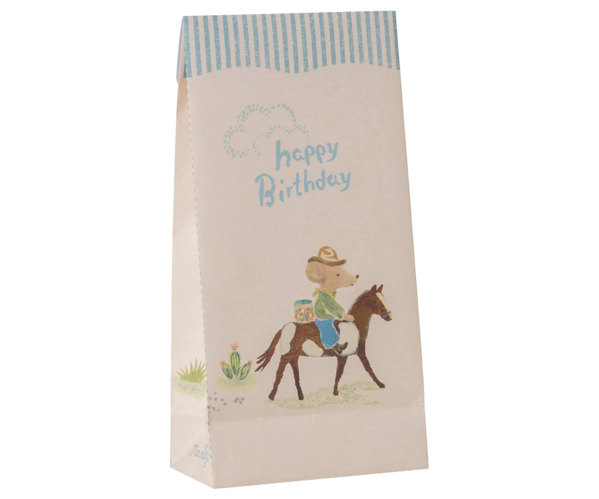Goodie bag - Happy birthday - Cowboy, 12 pcs.