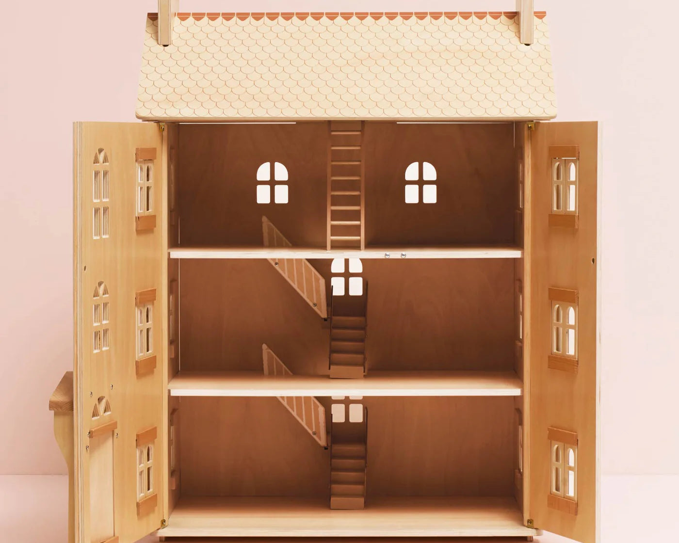 The Grand Natural Wood Dolls House