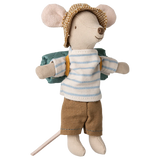 Maileg Hiker mouse, Big brother - Stripes | Maileg UK