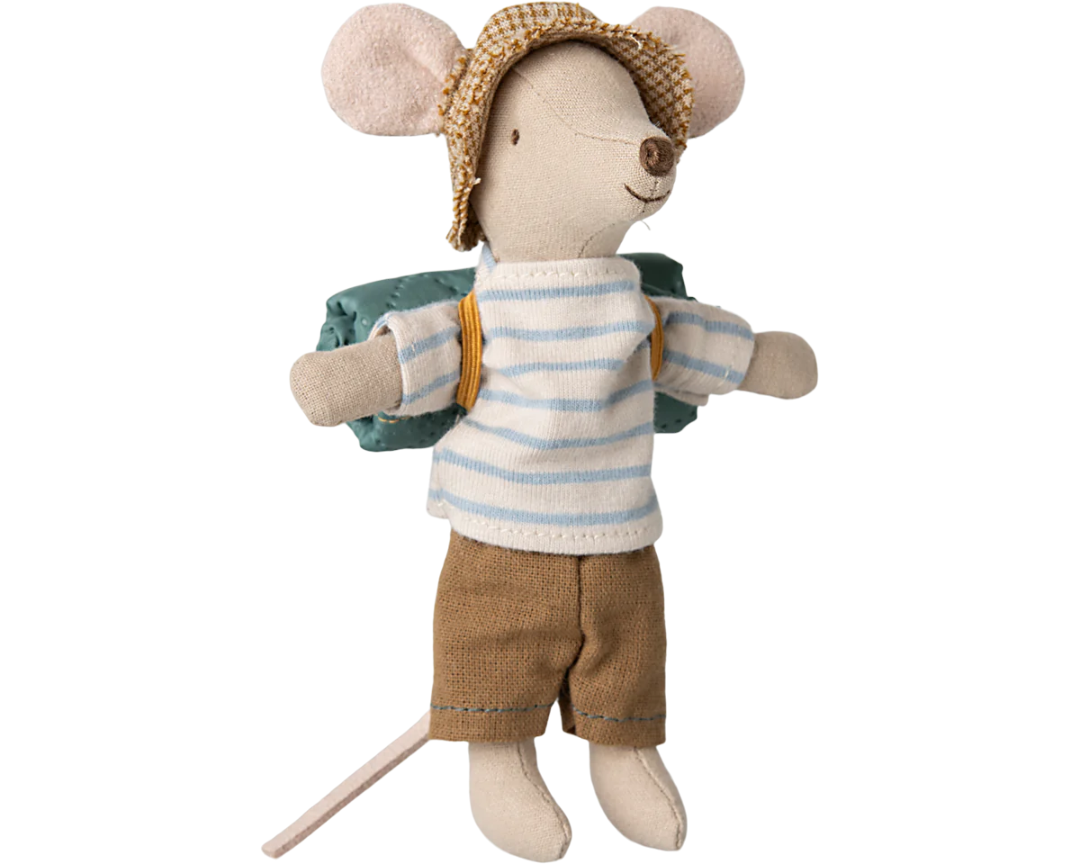 Maileg Hiker mouse, Big brother - Stripes | Maileg UK