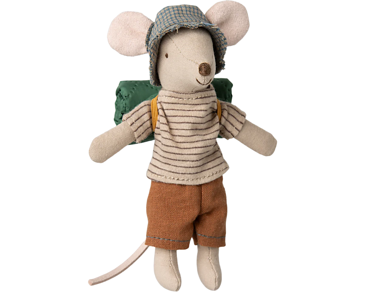 Maileg Hiker mouse, Big brother - Thin stripes | Maileg UK