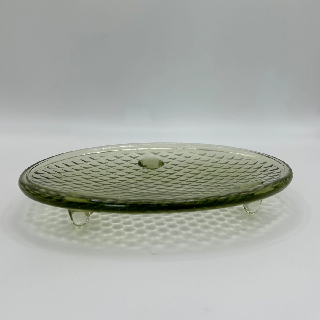 Glass Soap Dish - light grey