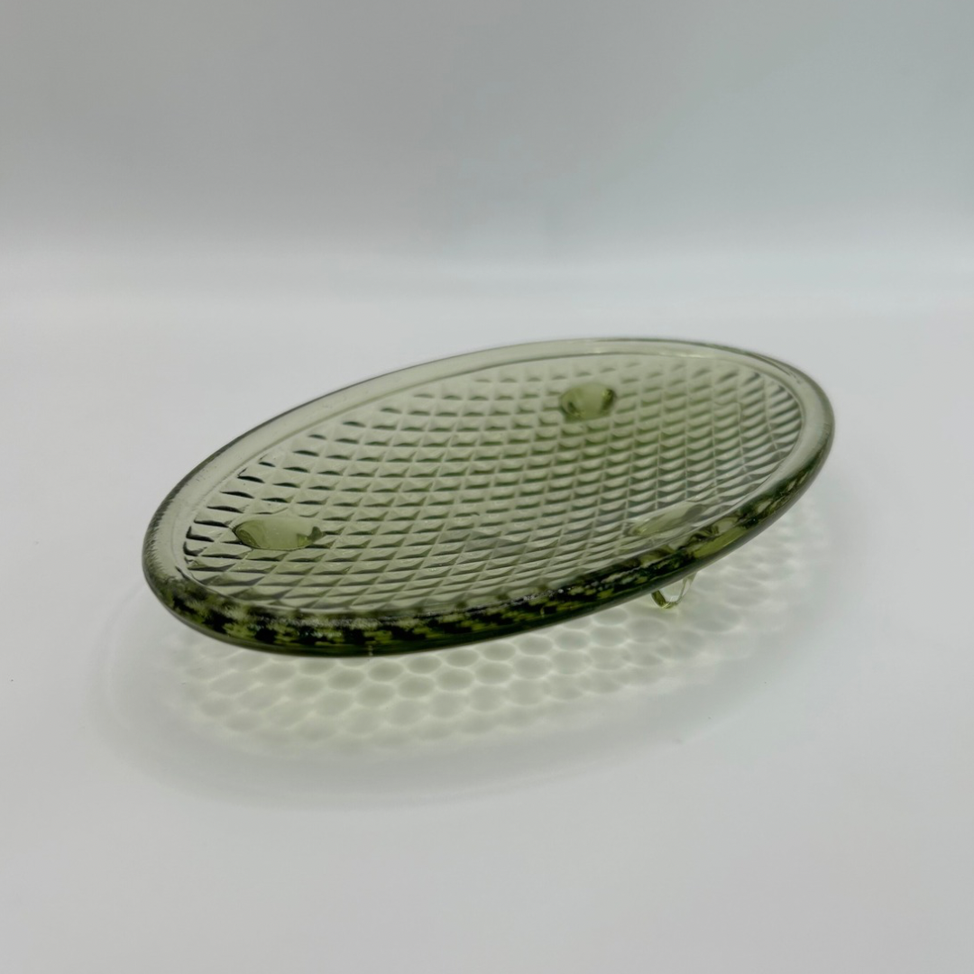 Glass Soap Dish - light grey