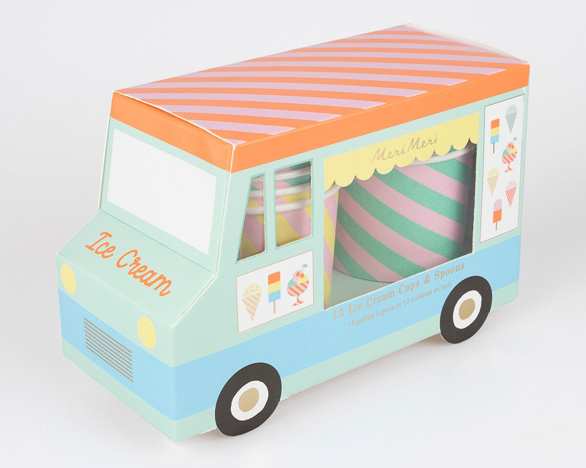Ice Cream Cups & Spoons