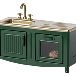 Maileg Mouse kitchen in Dark Green | Collectable Dollhouse Furniture