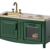 Maileg Mouse kitchen in Dark Green | Collectable Dollhouse Furniture