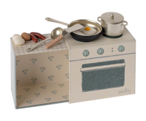 Maileg Cooking Set - Mouse Kitchen cooker with pans and utensils | Maileg UK