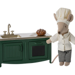 Maileg Mouse kitchen in Dark Green | Collectable Dollhouse Furniture