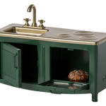 Maileg Mouse kitchen in Dark Green | Collectable Dollhouse Furniture