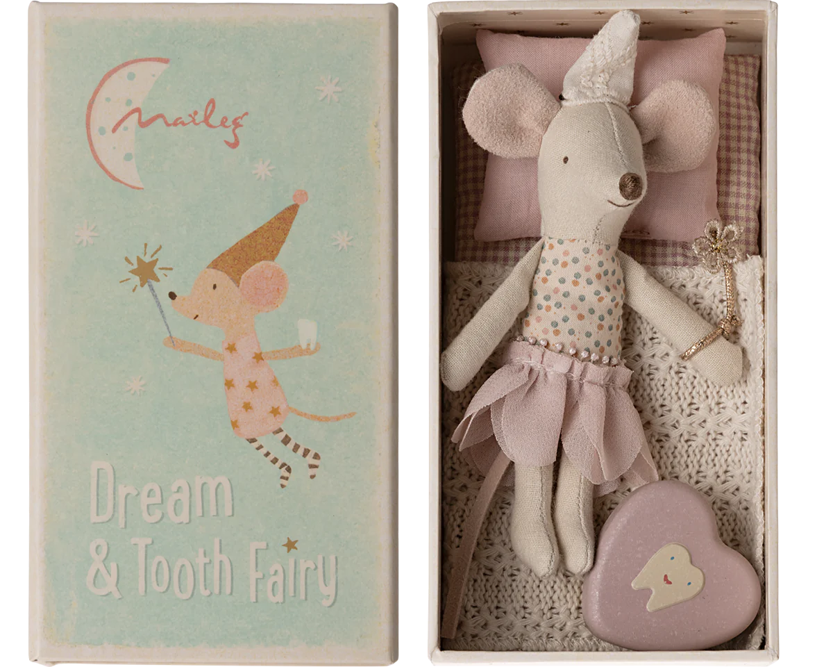 Maileg Tooth fairy Mouse - Little sister in matchbox | Collectable Heirloom Toys