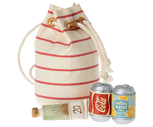 Maileg Beach Mice Bag of Essentials | Dollhouse Miniatures