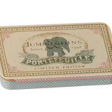 Metal box w. sliding lid - Jumbo coins - Blue