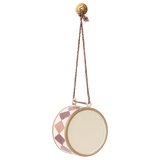 Metal ornament, Large drum - Light purple