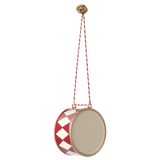 Metal ornament, Large drum - Red