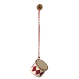 Metal ornament, Small drum - Red